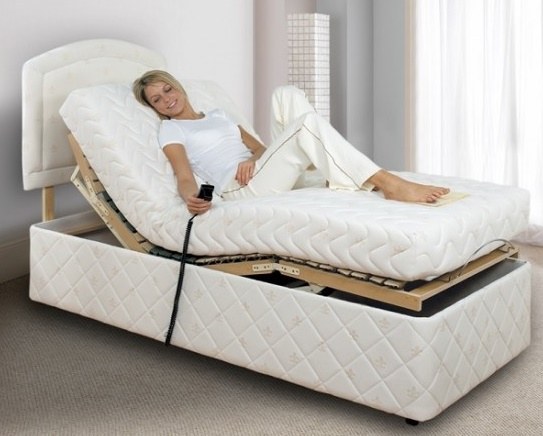 adjustable twin bed with memory foam mattress