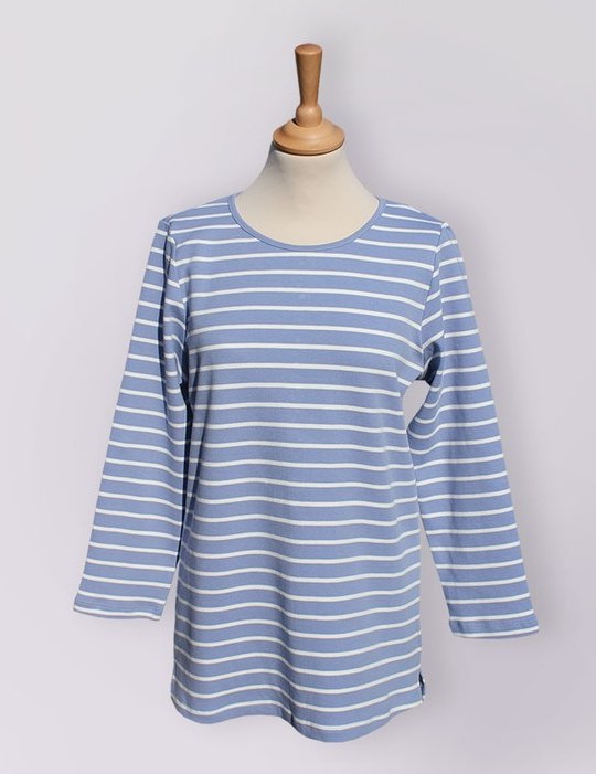 Sky Blue & White Breton Stripe Tunic