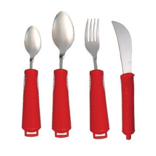 Red Handled 4 Piece Cutlery Set