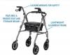 Lightweight Rollator For Tall Users
