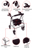 Lightweight Aluminium Rollator diagram