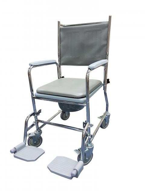 Wheeled Commode Chair
Save

    General
    SEO
    Options
    Shipping Properties
    Quantity discounts
    Subscribers
    Add-ons
    Features
    Tabs
    Attachments
    Reviews
    Required products
    Review attributes
    Power labels
    Layouts

Information
Name
Stop words
Store  
The Mobility Shop
PeopleVox
Supplier code (3-char):
Categories 

Price (€):
Full description:

This Commode chair has a chrome steel frame with swing away arms and a plastic commode pail which is easy to remove and clean. It comes with detachable padded vinyl seat, detachable backrest and swing away footrests.

Specifications: