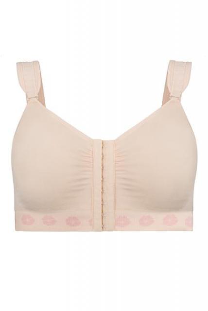 Post Surgery Bra with light Support Front Fastening  -  Vanilla Peony