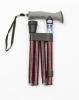 Folding Gel Grip Walking Stick - Red