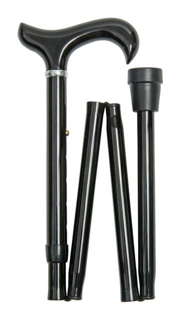 Extra Long Black Derby Folding Cane