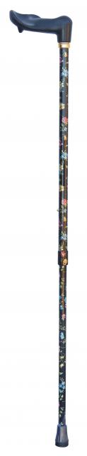 Orthopaedic Cane Black Floral