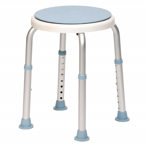 Bath Stool with adjustable height & swivelling seat