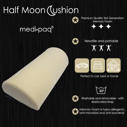 ‘Half Moon' Memory Foam Cushion Pillow