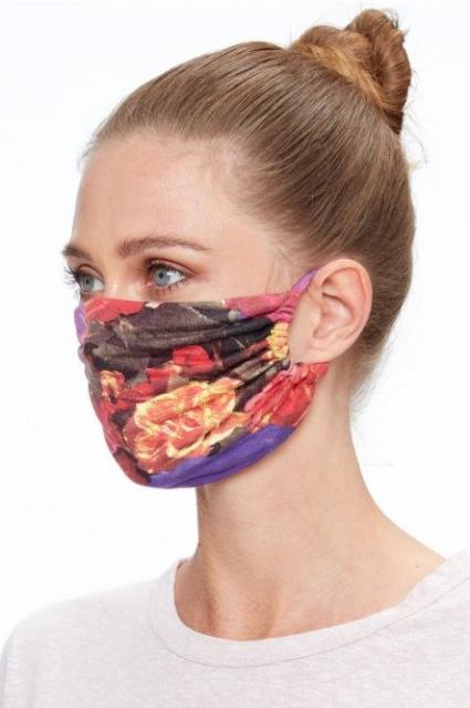 Floral Fabric Reusable Face Mask