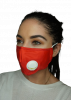 Red Reusable Face Masks With Valve