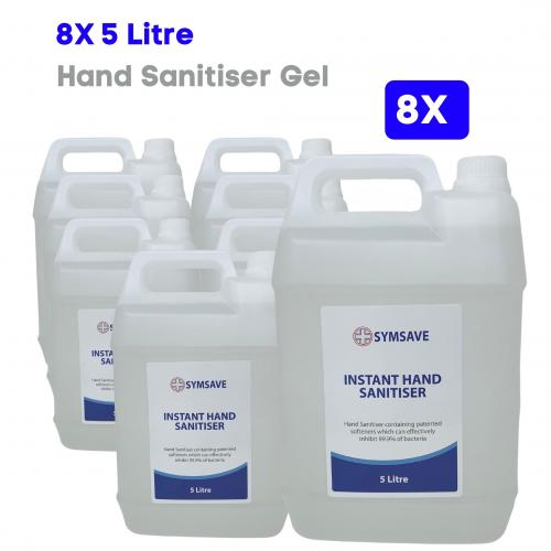 Gel Hand Sanitiser 5L - 8 Pack