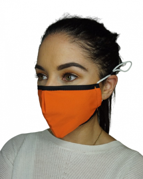 Reusable Fabric Face Mask - Orange