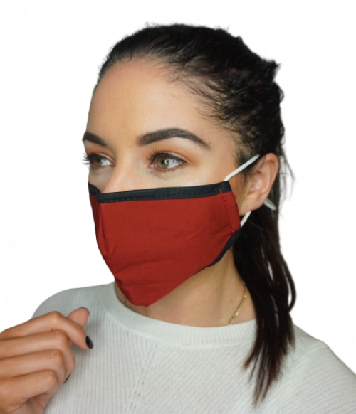 Reusable Fabric Face Mask - Wine