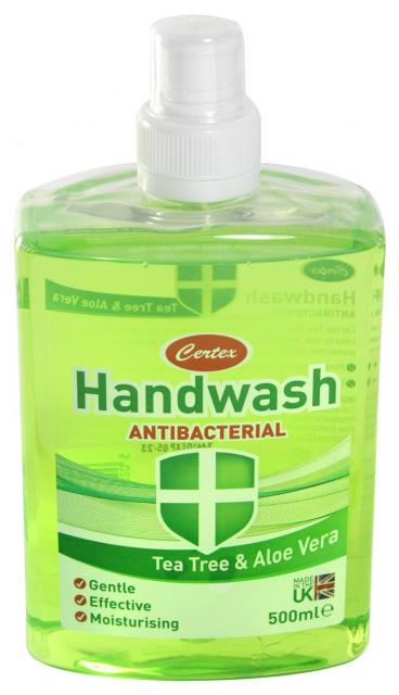 Certex Tea Tree & Aloe Vera Antibacterial Handwash 500ML Fill Cap