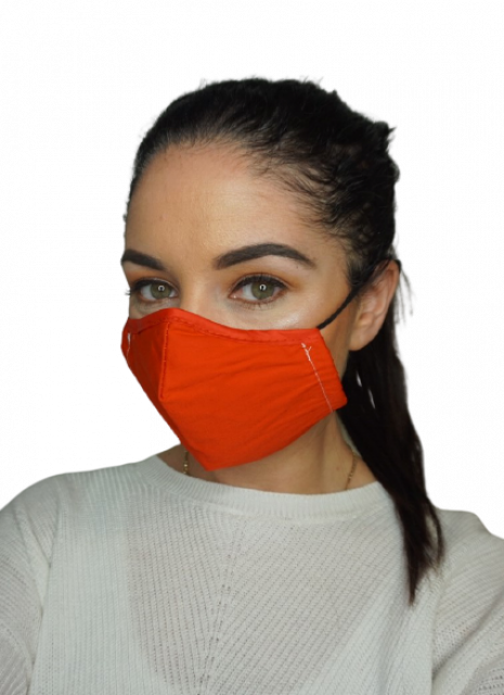 Reusable Face Mask With 2 Filters - Red