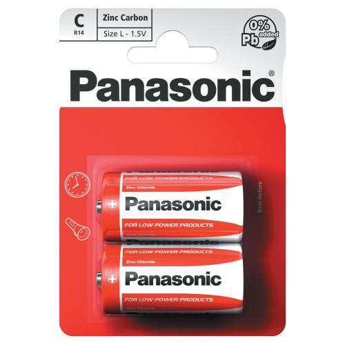 Panasonic Zinc Carbon 2 x C Battery Pack