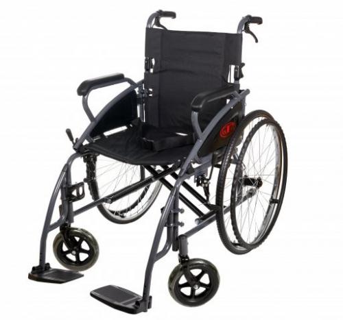 steel self propelled wheelchair black