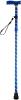 Extendable Plastic Handled Walking Stick with Engraved Pattern in Blue