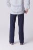 Navy Straight Leg Pull Up Trousers