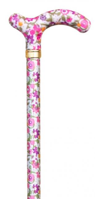 Slimline Extending Chelsea Cane - Pink Floral