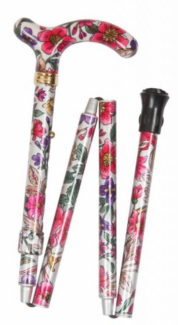 Violet & Pink Floral Folding Petite Cane