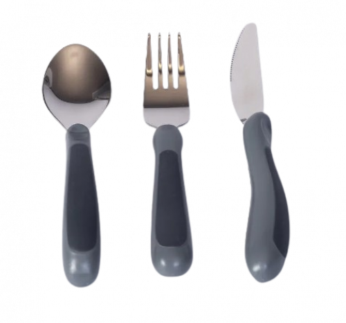 Kura Care Adult Cutlery Set - Black