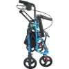 2 In 1 Rollator & Wheelchair - Blue