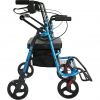 2 In 1 Rollator & Wheelchair - Blue