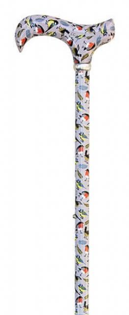 Adjustable Derby Cane - British Songbirds