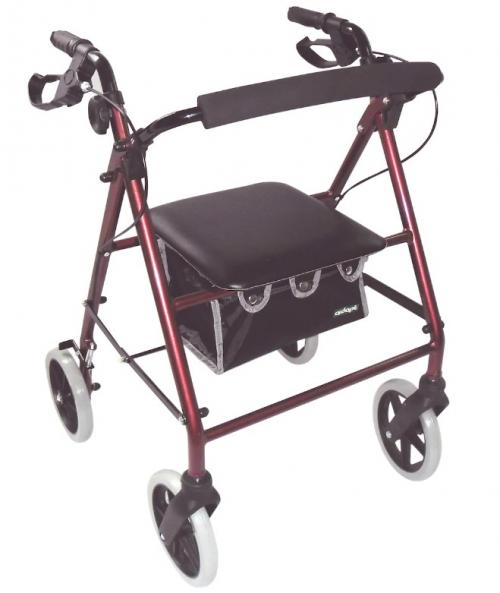 Lightweight Aluminium Rollator With removable Bag - Rental