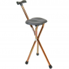 Folding Cane Chair - Bronze