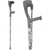 Folding Crutch - Blue Floral