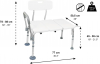 Bath Transfer Bench With Padded Armrest - White