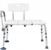 Bath Transfer Bench With Padded Armrest - White