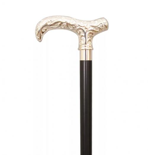 Silver Derby Handle Wooden Walking Stick