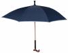 Deluxe Umbrella Walking Stick - Navy. Open