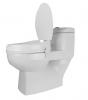 Elevated Toilet Seat With Lid fixed on toilet