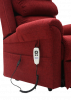 Slaney Dual Motor Rise & Recliner Chair Red - Close up