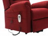 Slaney Dual Motor Rise & Recliner Chair Red - Close up