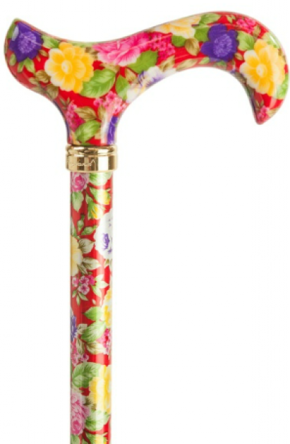 Muted Floral Cane