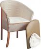 Basketweave Commode Chair Seat removed