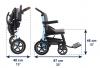 Lightweight Folding Wheelchair - Blue