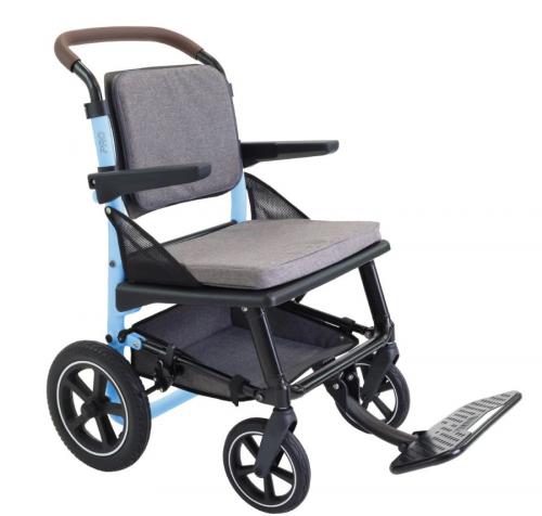 Lightweight Folding Wheelchair - Blue
