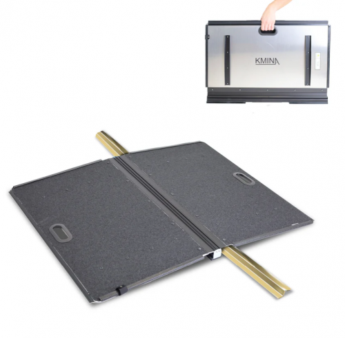 Folding Aluminum Wheelchair Ramp with Non-Slip Surface