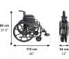 Self Propelled Bariatric Steel Wheelchair