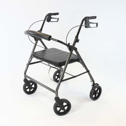 A-Series Heavy Duty Bariatric 4 Wheel Rollator – Grey