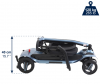 KMINA Folding Electric Scooter FOLDED DIMENSIONS