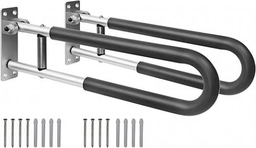 2PC Foldable Toilet Grab Bar Set