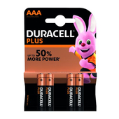 Duracell Plus 4 x AAA Battery Pack