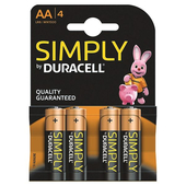 Duracell Simply 4 x AA Battery Pack